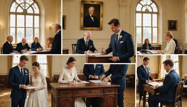 Le mariage civil précède la grande cérémonie laïque